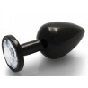 Ouch! Bijou anal Round Gem M 7 x 3.3 cm Noir-transparent